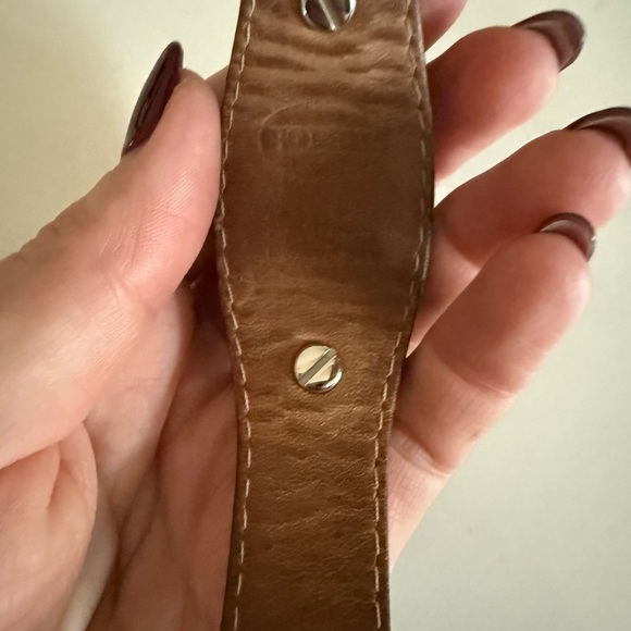 Fossil Silver Watch with Red Leather Strap - Picture 7 of 8